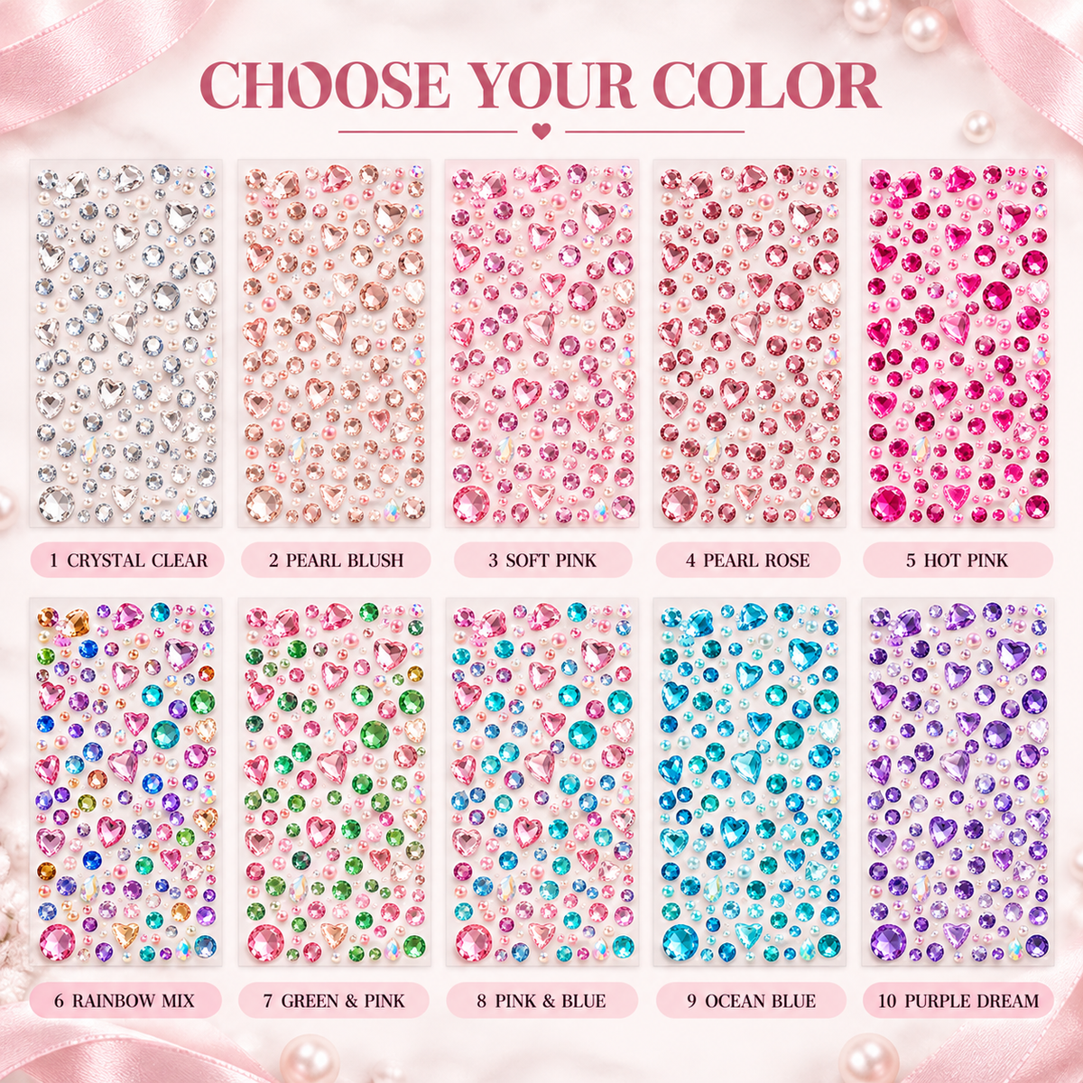 Peel & Stick Rhinestone Gem Stickers