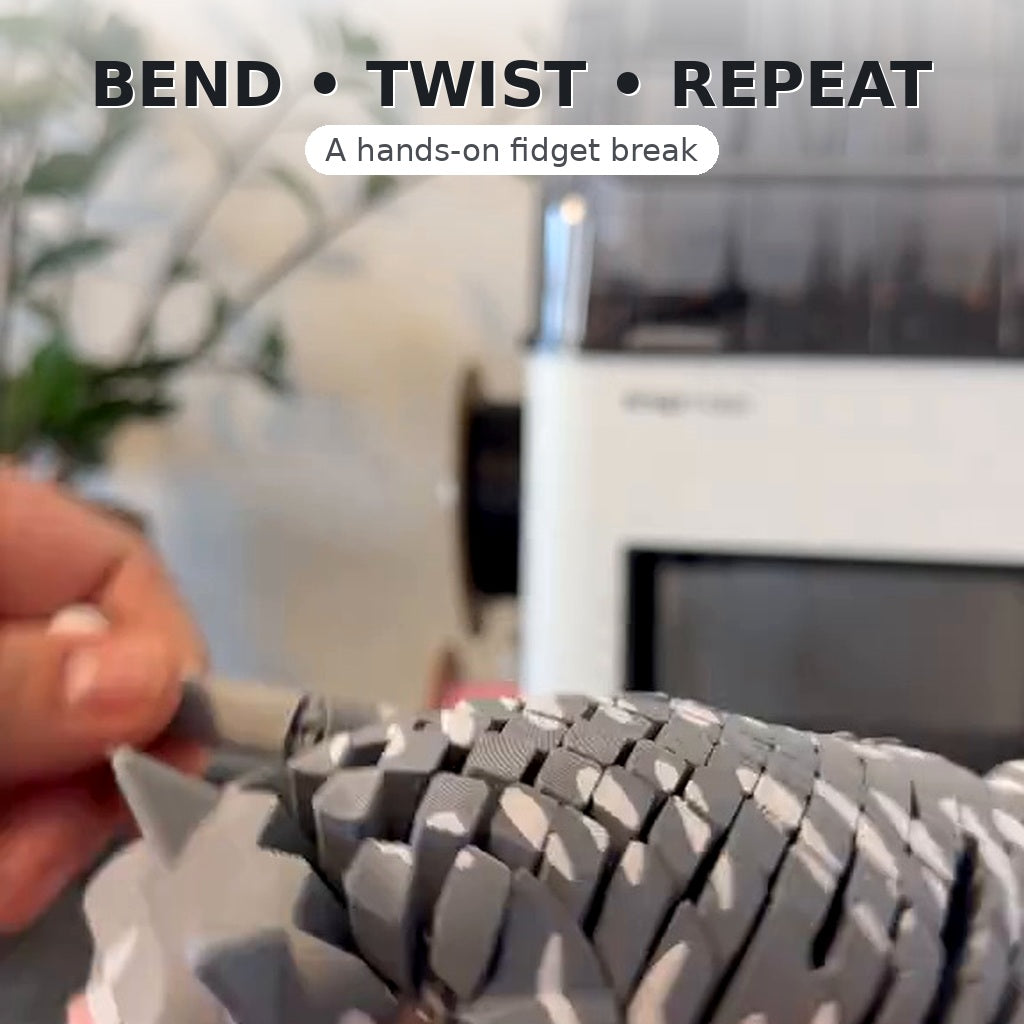 3D Printed Flexi Cat Fidget Toy – Articulated Desk Pet