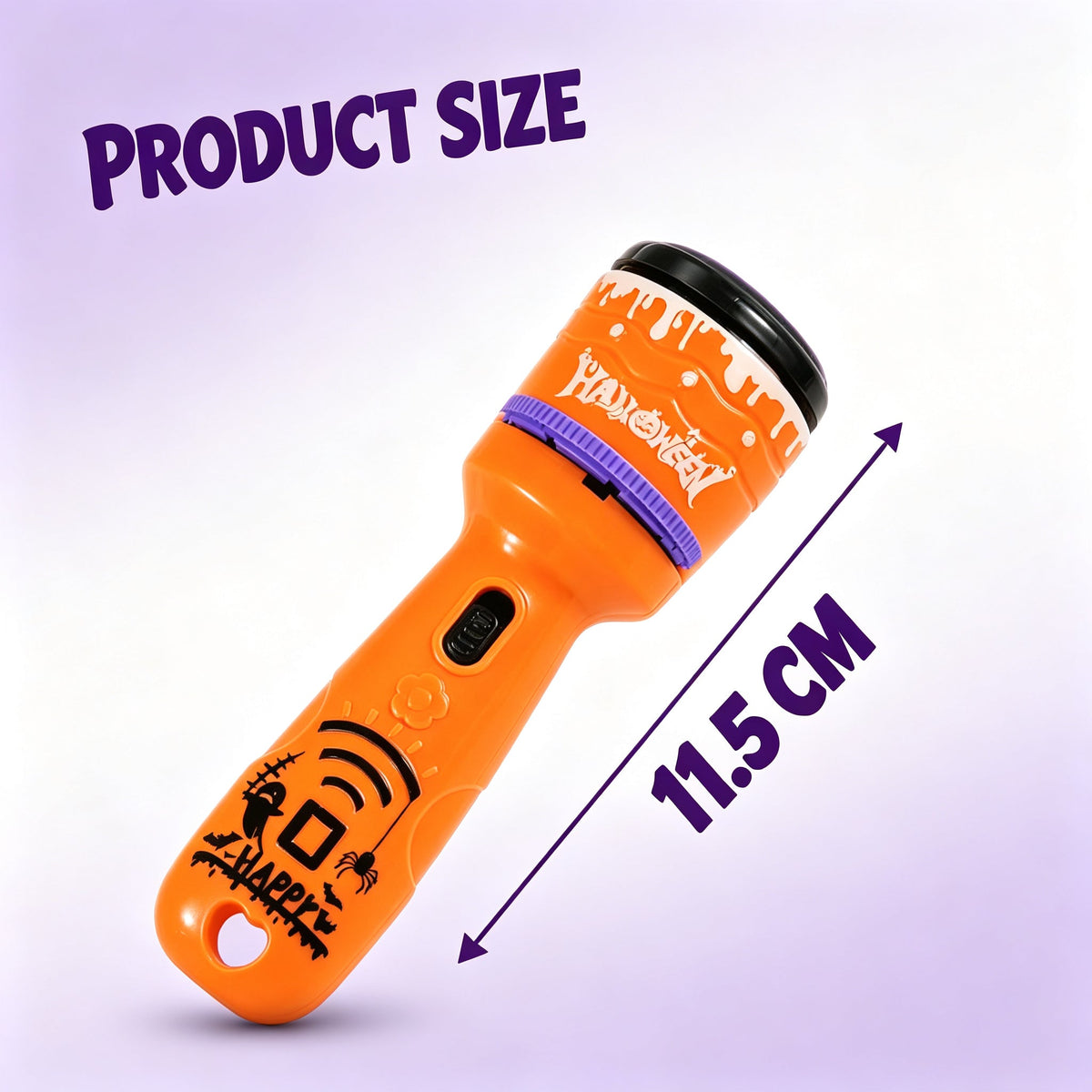 🎃 Halloween Projection Flashlight for Kids – 24 Spooky Images