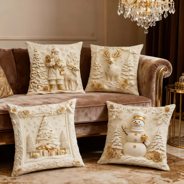 🏆 50K+ SOLD! 🎄 Luxury Christmas Style Pillow Cover – Machine Washable, Wrinkle-Resistant, Durable, Perfect for Living Room, Bedroom, Office & More 🛋️✨