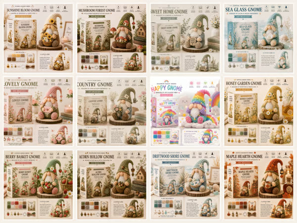 🔥 💕Cozy Gnome DIY Bead Kit Collection– Collect All 12 Gnome
