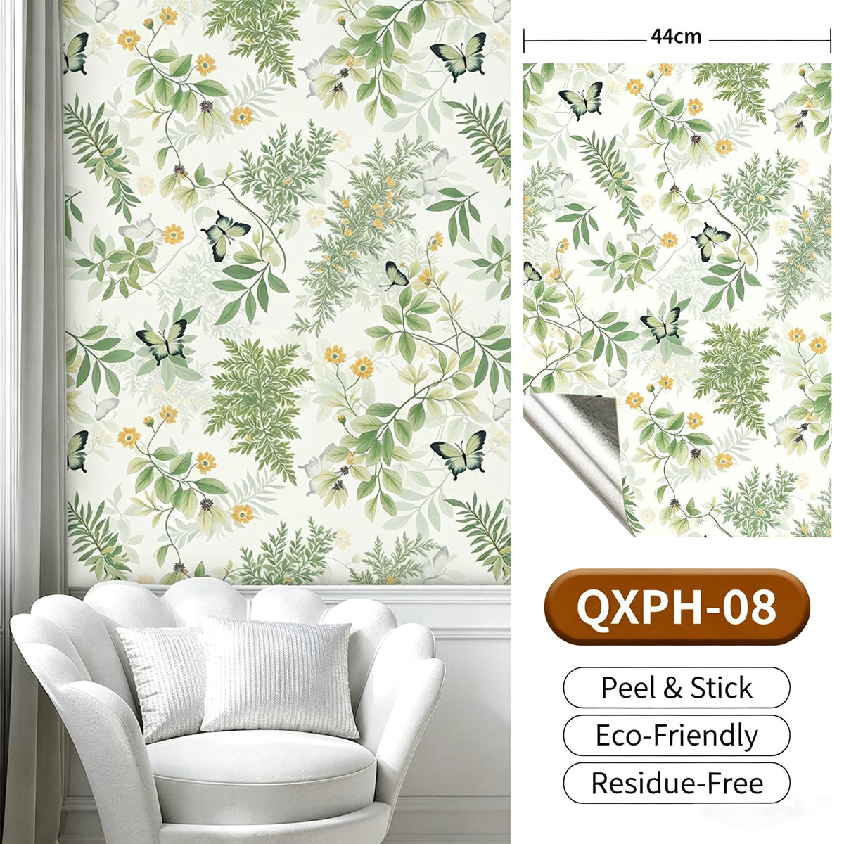 Cottagecore Peel and Stick Wallpaper | Vintage Floral Removable Wall Decor