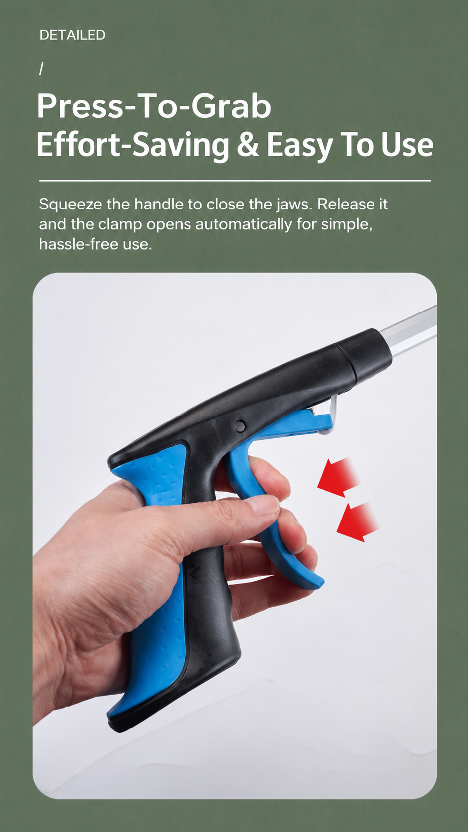 🔥 Foldable Grabber Reacher Tool – 83cm/109cm Long Reach Pickup Claw with Magnetic Tip