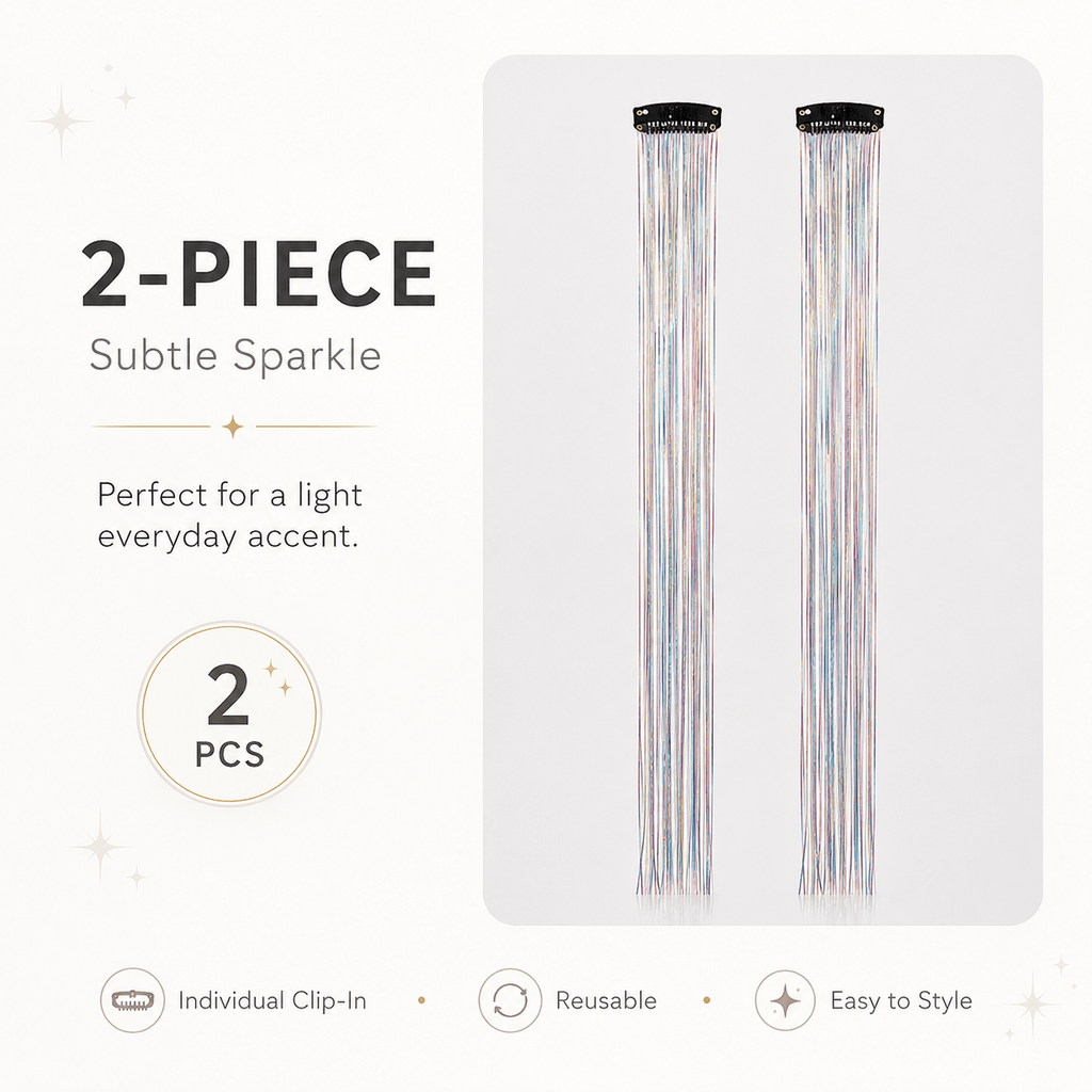 ✨Clip-In Tinsel Hair Extensions – Create Fun, Colorful Hair In Minutes