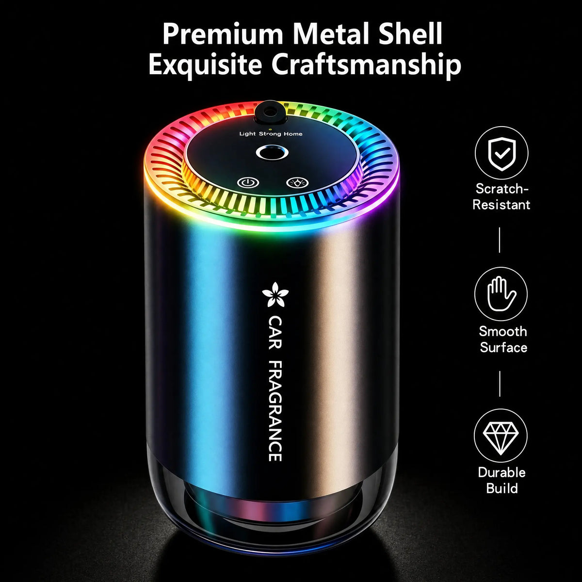 ✨ Smart Car Diffuser with RGB Ambient Light & Star Projector