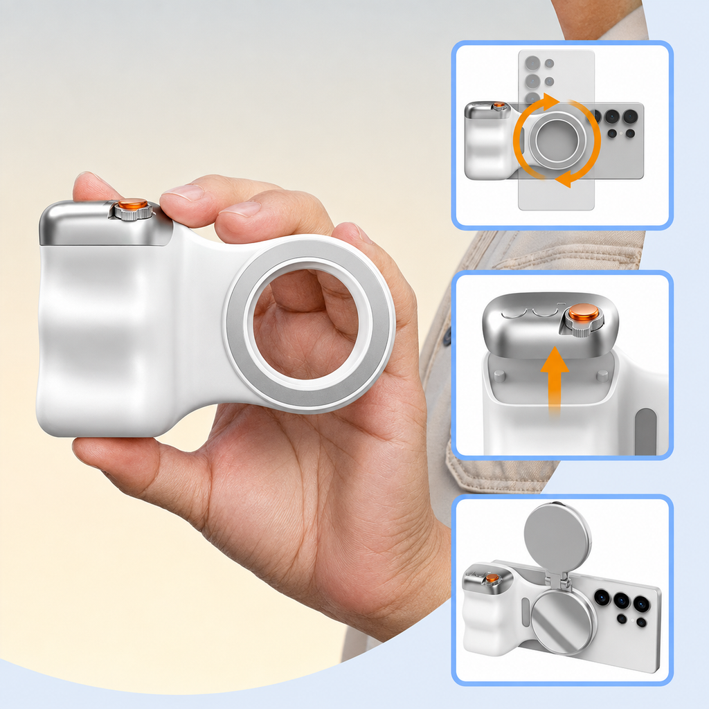 🎉Last day 40% off-💥Photo fill light artifact💥💥 Magnetic Phone Camera Grip