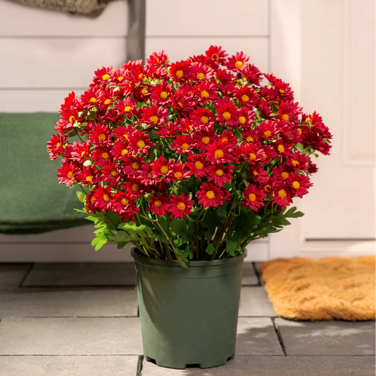 💥Limited stock 🌼- Artificial Outdoor Sunset Mums Flowers - UV resistant, Waterproof, Windproof