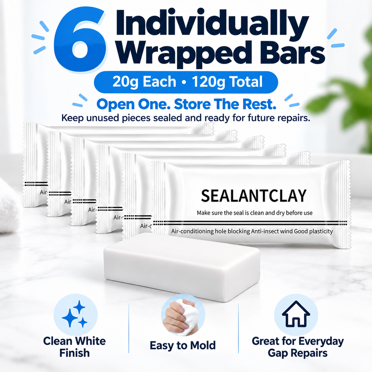 🛠️ Waterproof Moldable Sealant Putty – No-Mix Repair for Pipes, Gaps & Wall Openings