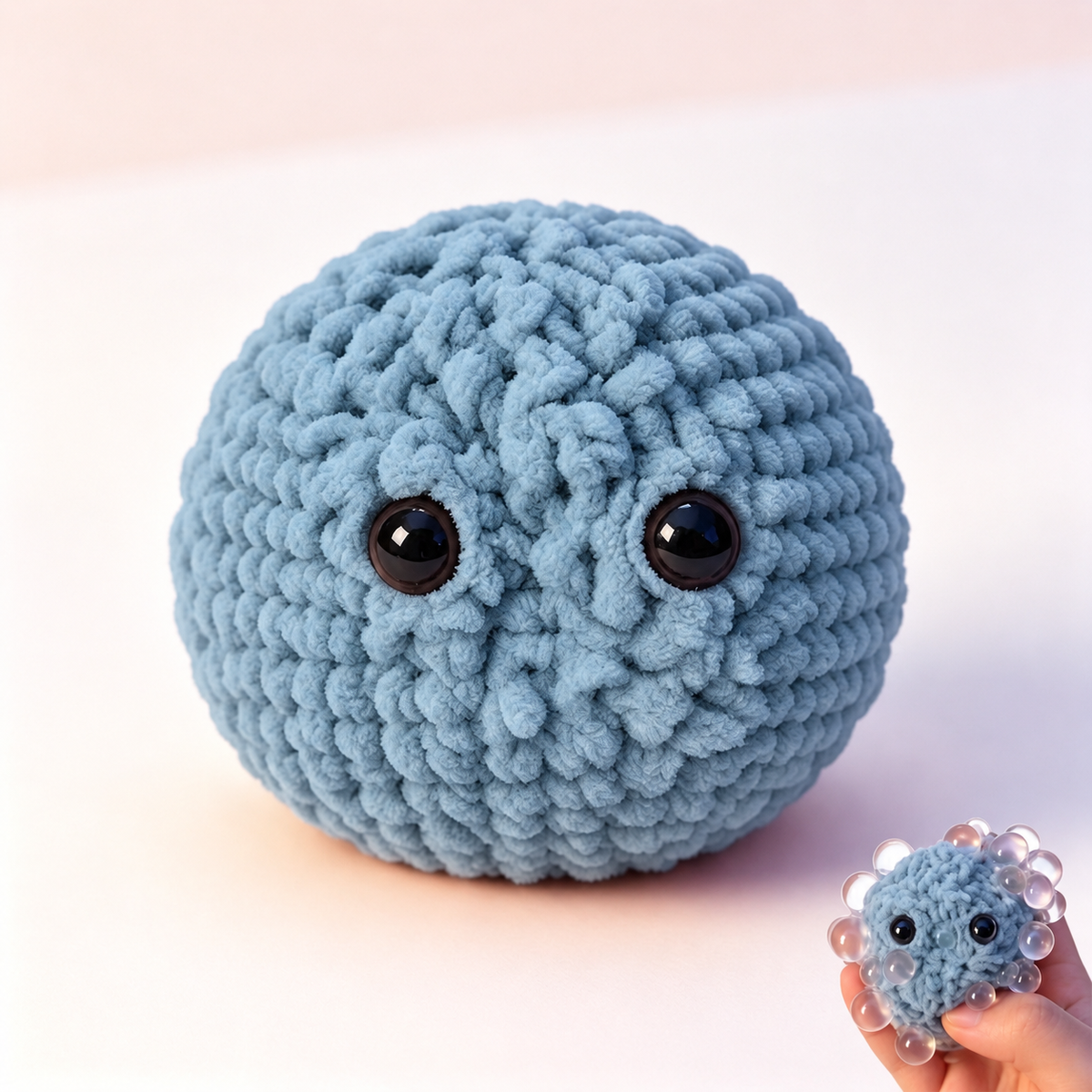 🧶Crochet Bubble Squishy Ball – Soft Squeeze Fidget Toy