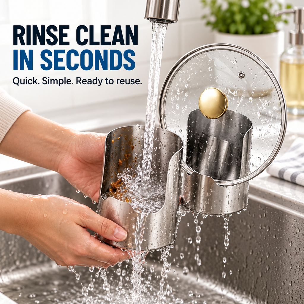 Stainless Steel Spoon & Lid Rest – Keep Counters Clean While Cooking