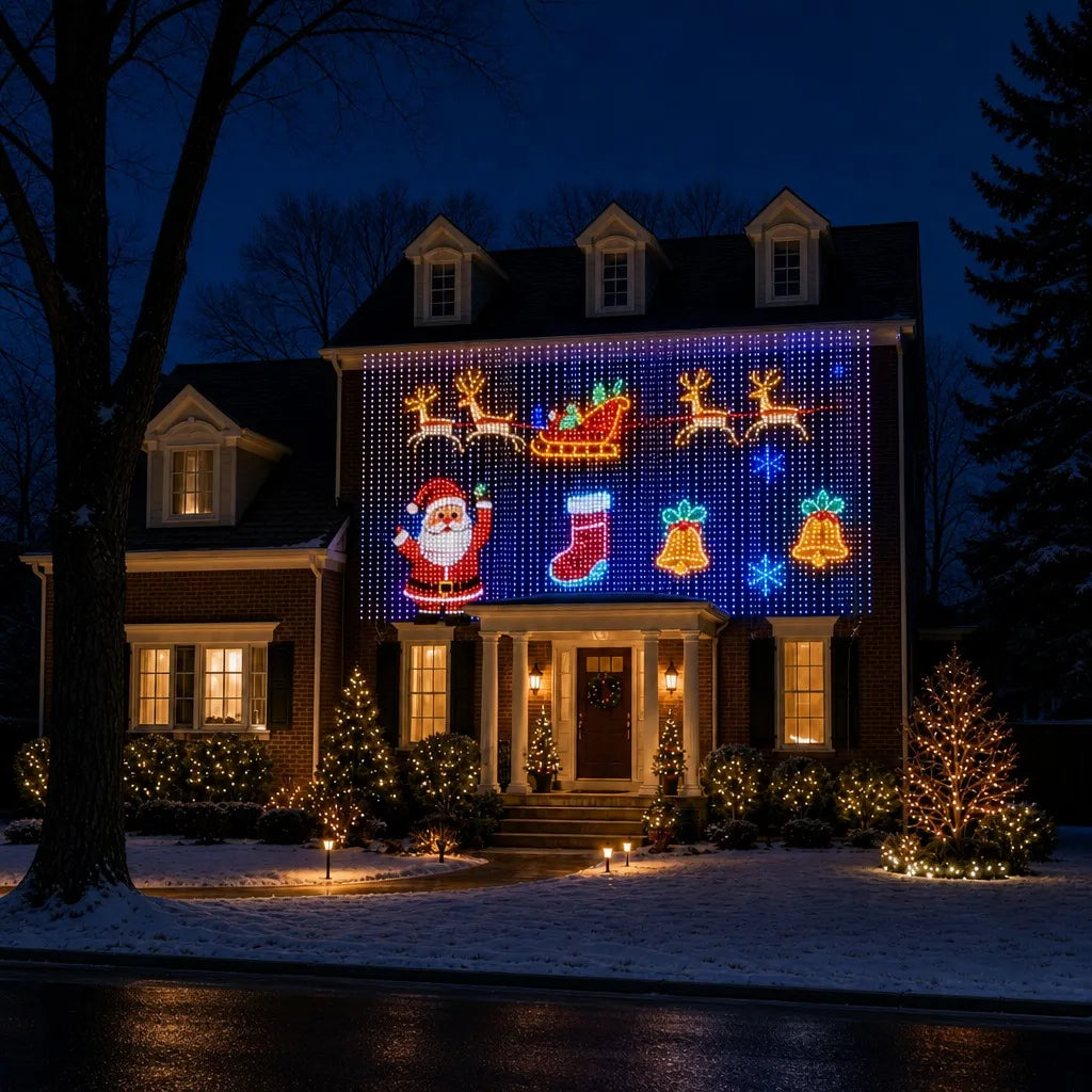 🎇Turn Any Window Into a Light Show.One Light Curtain. Endless Occasions.Create animated patterns, holiday scenes, custom messages and more — all from your phone.