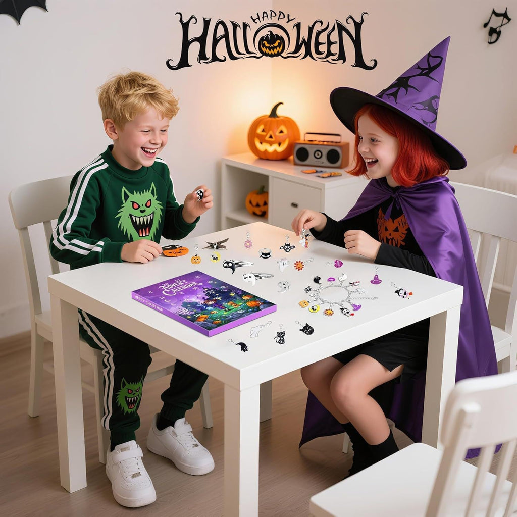 🎃Halloween Calendar | DIY Charm Bracelet & Necklace Kit for Kids👻