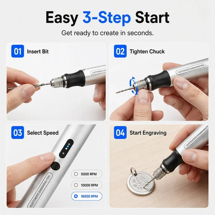 ✍️ 50% OFF! ⚡ Mini Engraving Pen – Cordless, Precise & Versatile ✨