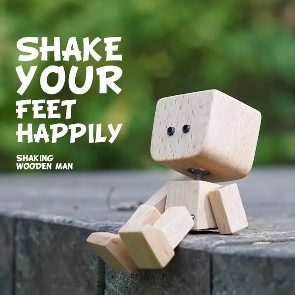 ❤🎁Shaking Feet Wooden Figure with 12PCS Magnetic Expressions