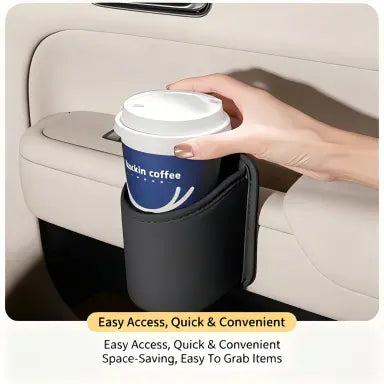 🚗 Clip-On Car Cup Holder & Storage Organizer – No Drilling, Extra Space
