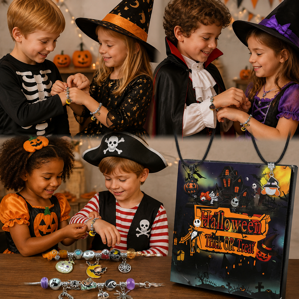 🎃Halloween Calendar | DIY Charm Bracelet & Necklace Kit for Kids👻
