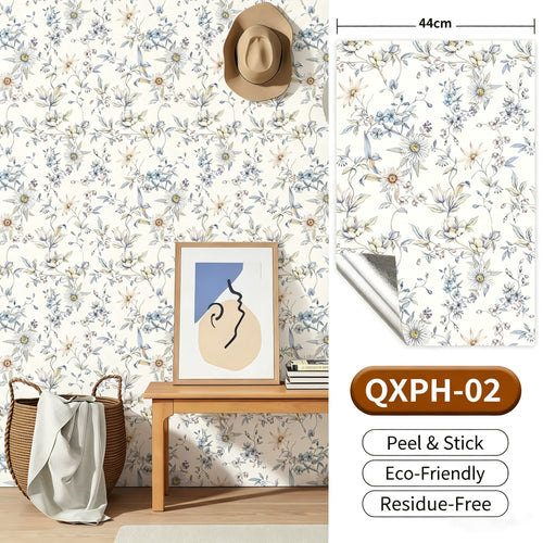 Cottagecore Peel and Stick Wallpaper | Vintage Floral Removable Wall Decor