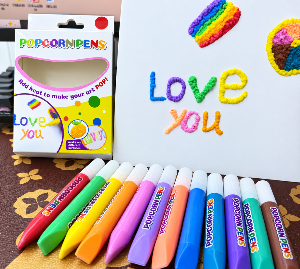 Magic Puffy Pens – Heat-Activated 3D Art Markers (6 Colors)