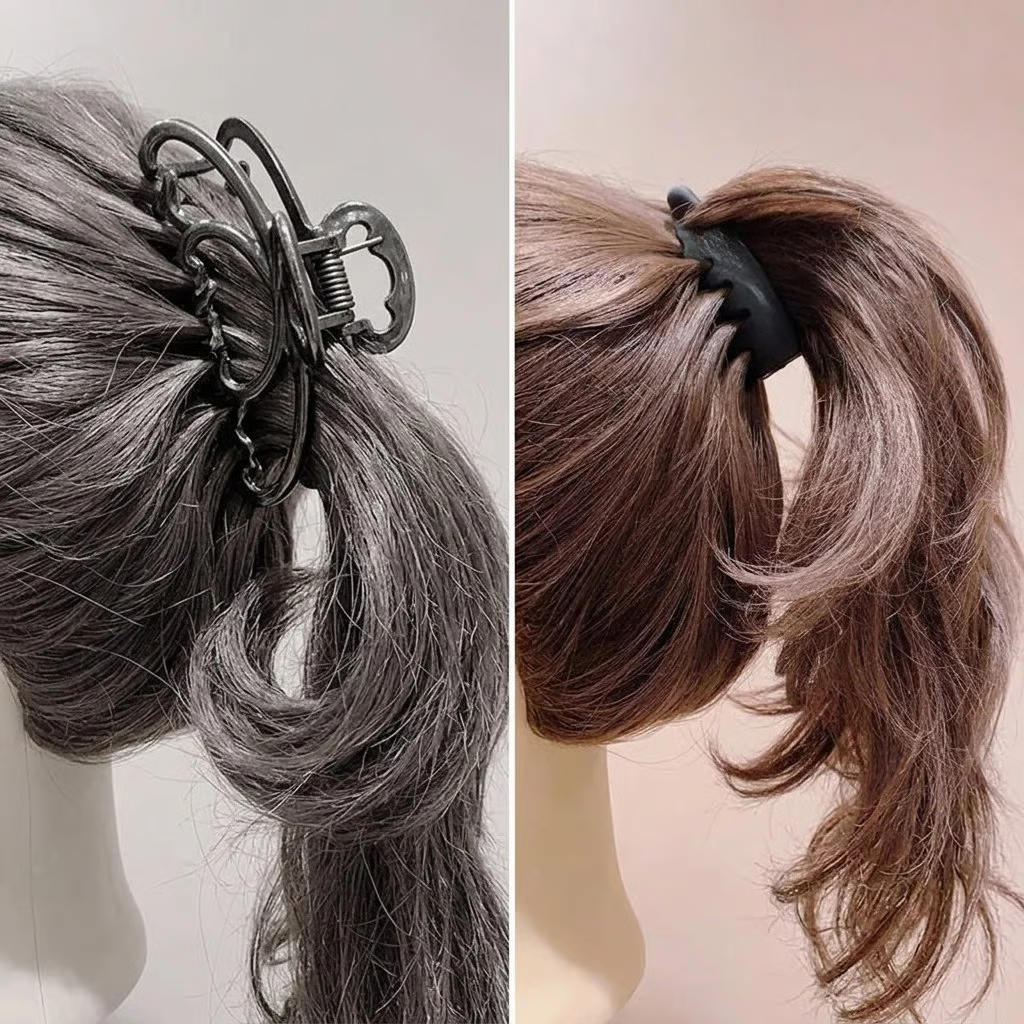 🍌 Non-Slip Banana Hair Clip – Instant Volume Ponytail Holder