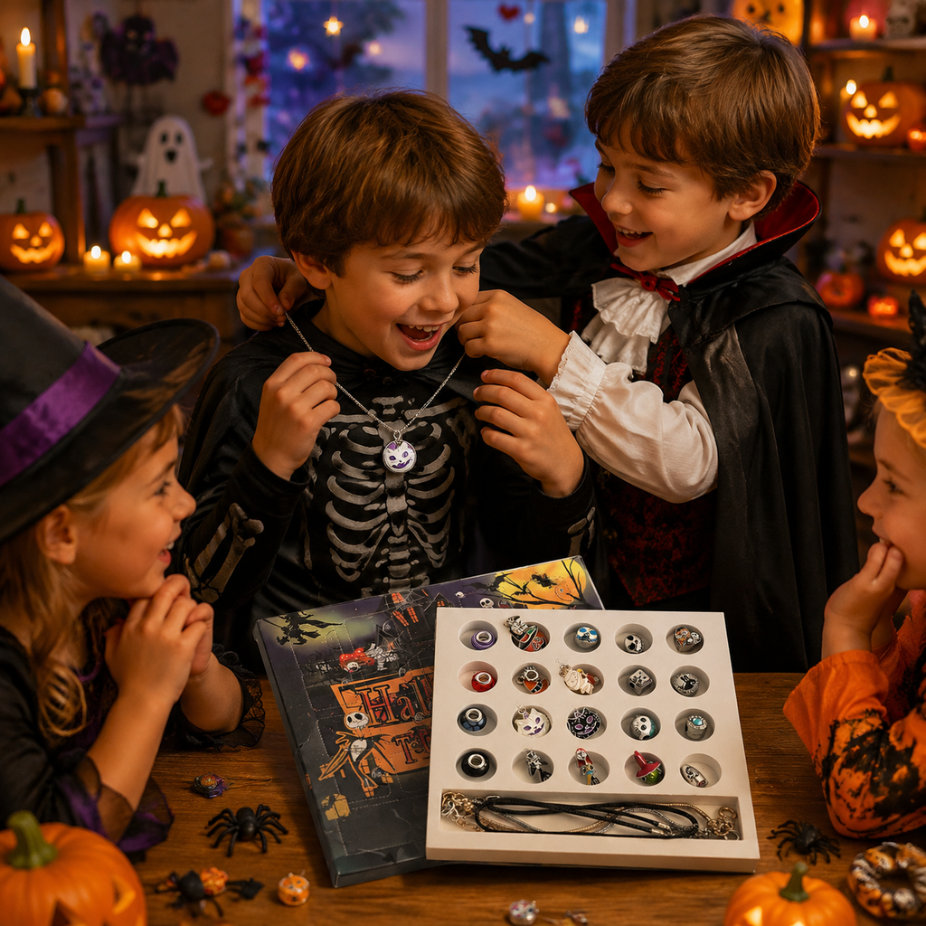 🎃Halloween Calendar | DIY Charm Bracelet & Necklace Kit for Kids👻