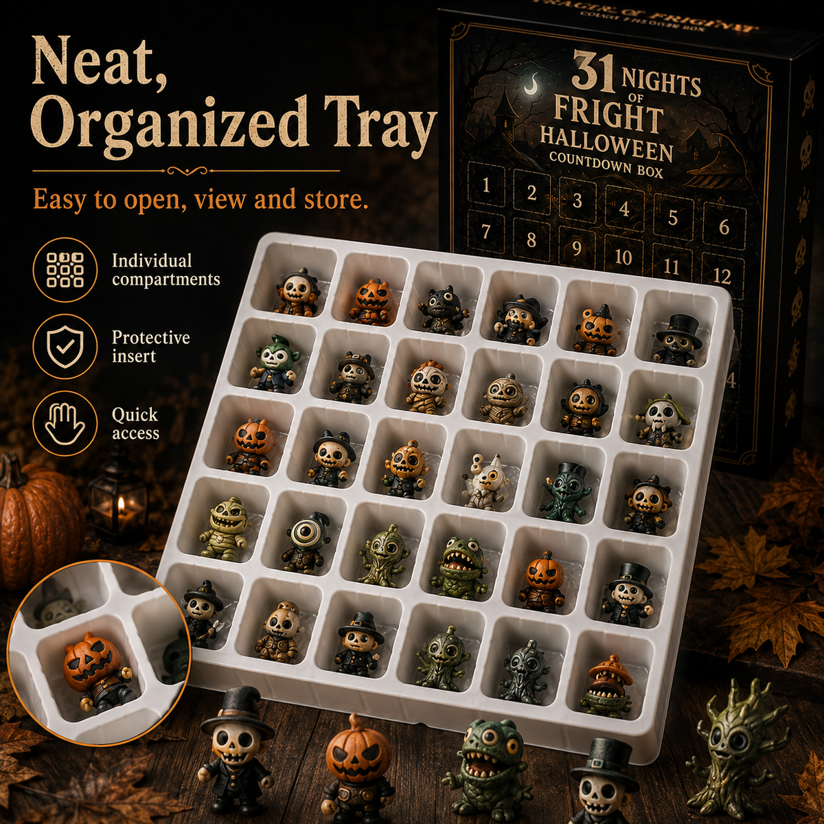✨31 Nights of Fright Halloween Countdown Box-Open a surprise box every day!