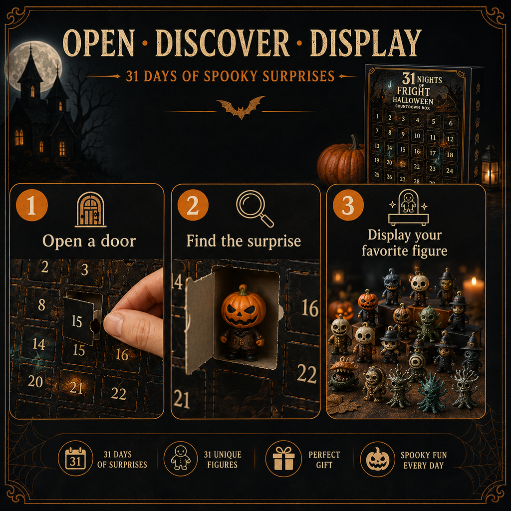 ✨31 Nights of Fright Halloween Countdown Box-Open a surprise box every day!