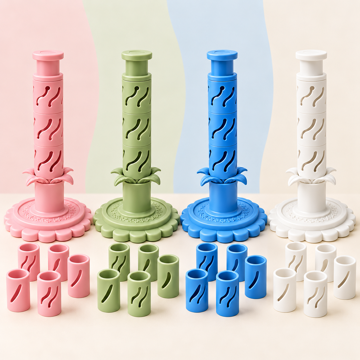 Stack & Press Clay Flower Maker Set for Kids