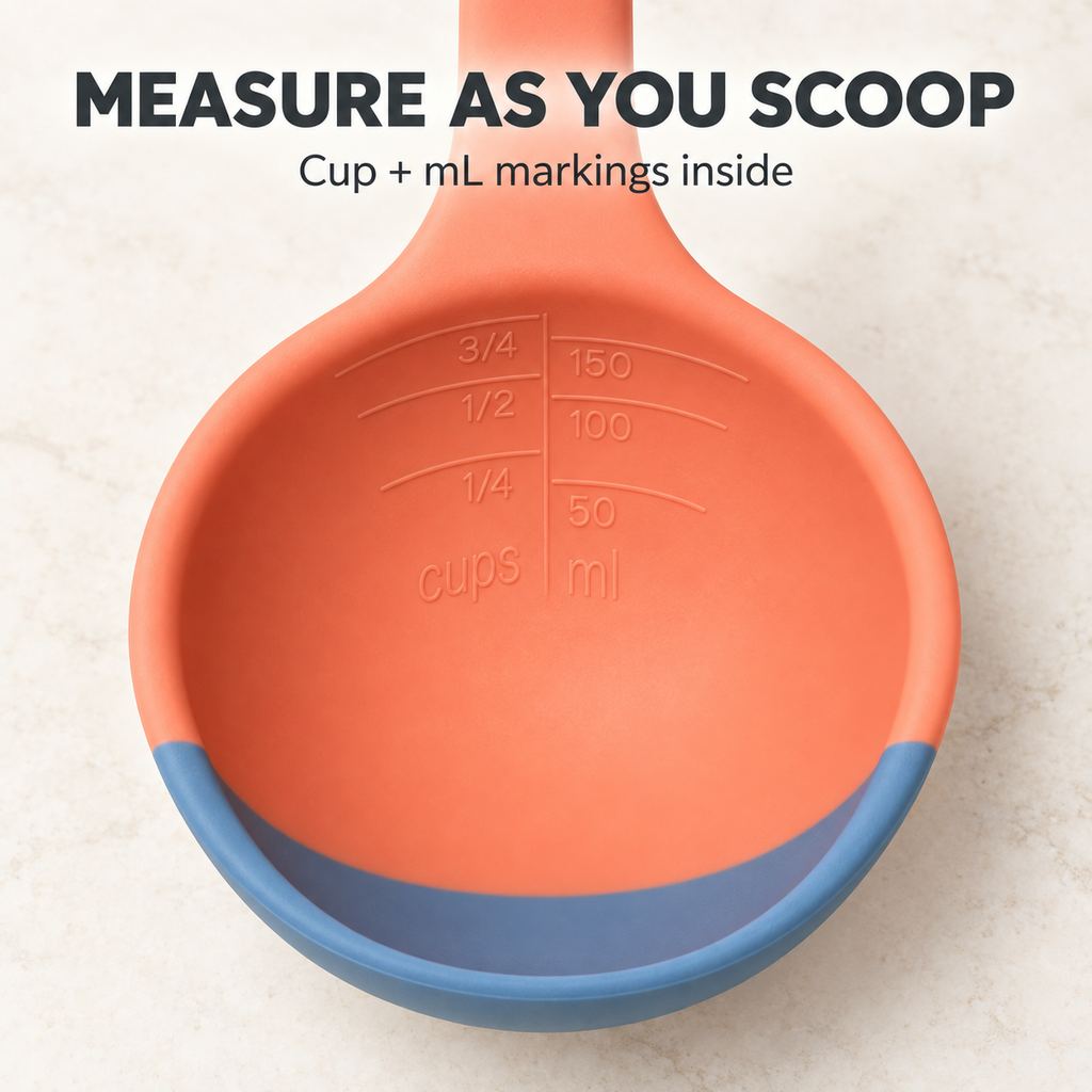 Soft Top Silicone Kitchen LADLE Spoon