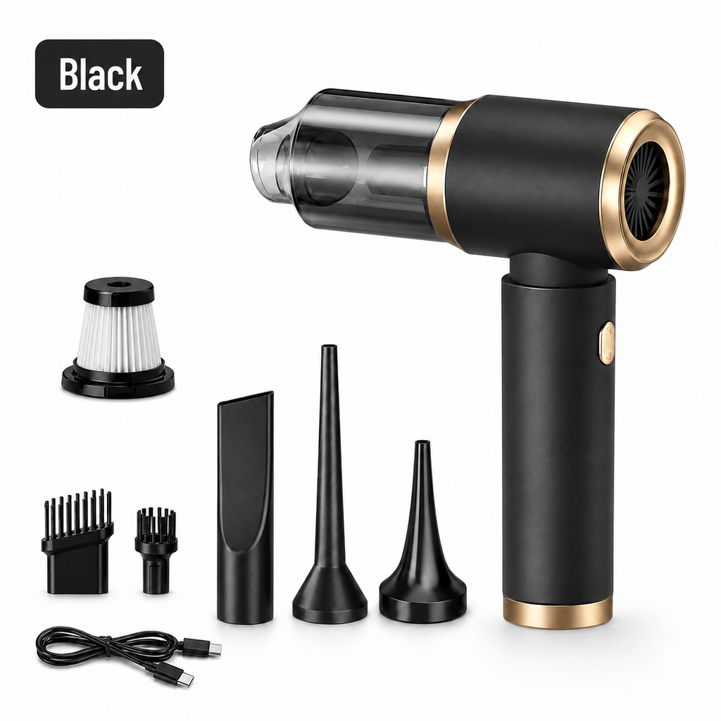 Household portable handheld vacuum cleaner for window gaps and hair dryer