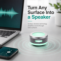 Mini Vibration Bluetooth Speaker with TWS & RGB Light – Portable Surface Resonance Speaker