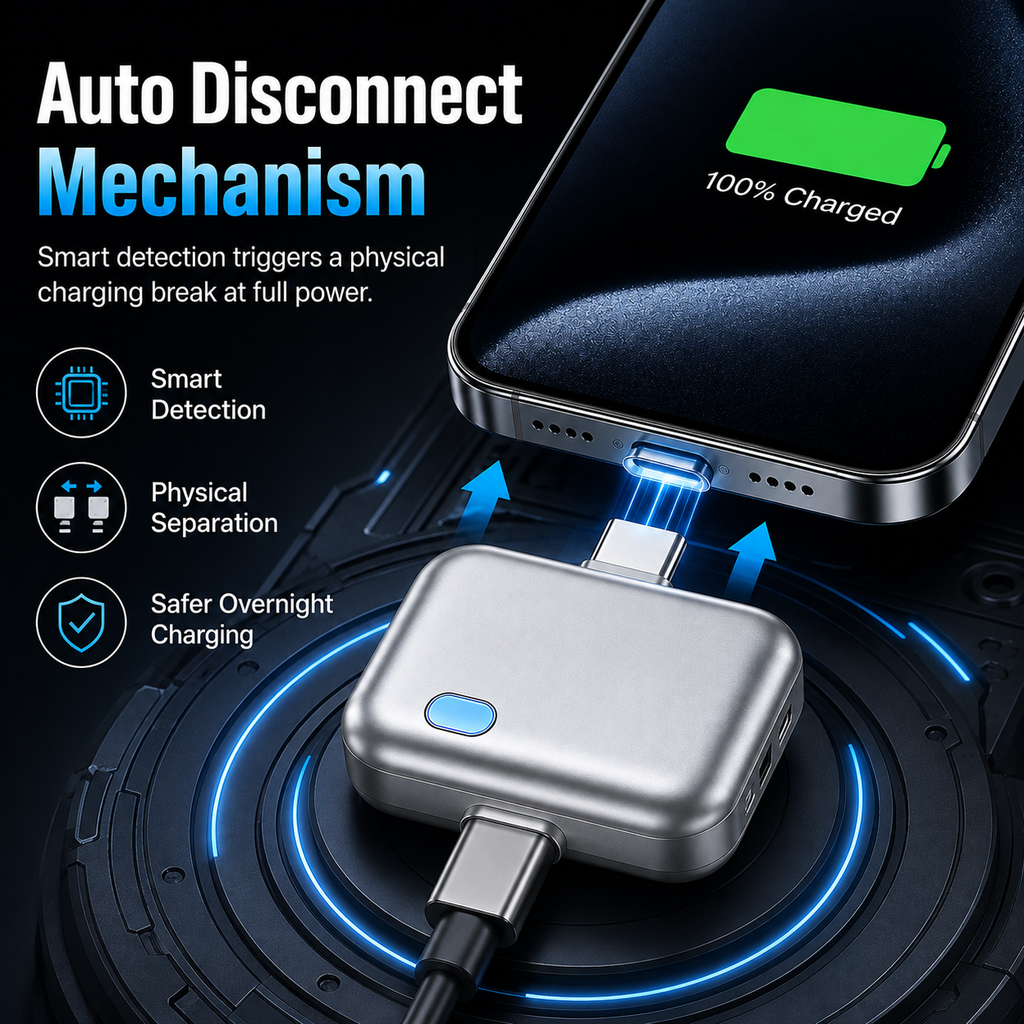 140W Type-C Automatic Charging Stopper - Multifunction Adapter Chargers with 240W Data Cable