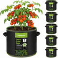 Plainlygoods 5-Pack 10 Gallon Grow Bags