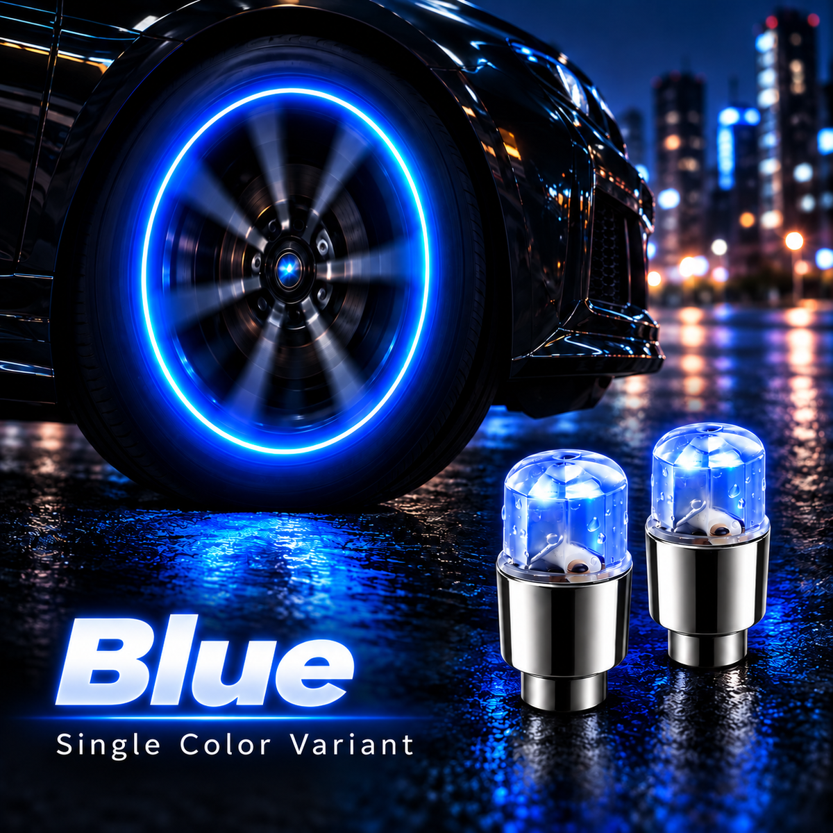 🔥Smart RGB Wheel Lights 🚗 | Waterproof Luminous Valve Caps for🚗Cars / 🏍️Motorcycles / 🚲Bicycles| Vibration-Sensitive LED Starlight 🌟