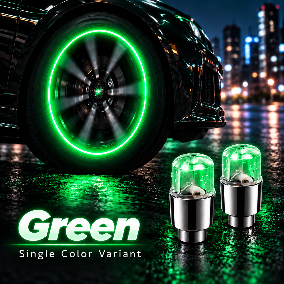 🔥Smart RGB Wheel Lights 🚗 | Waterproof Luminous Valve Caps for🚗Cars / 🏍️Motorcycles / 🚲Bicycles| Vibration-Sensitive LED Starlight 🌟