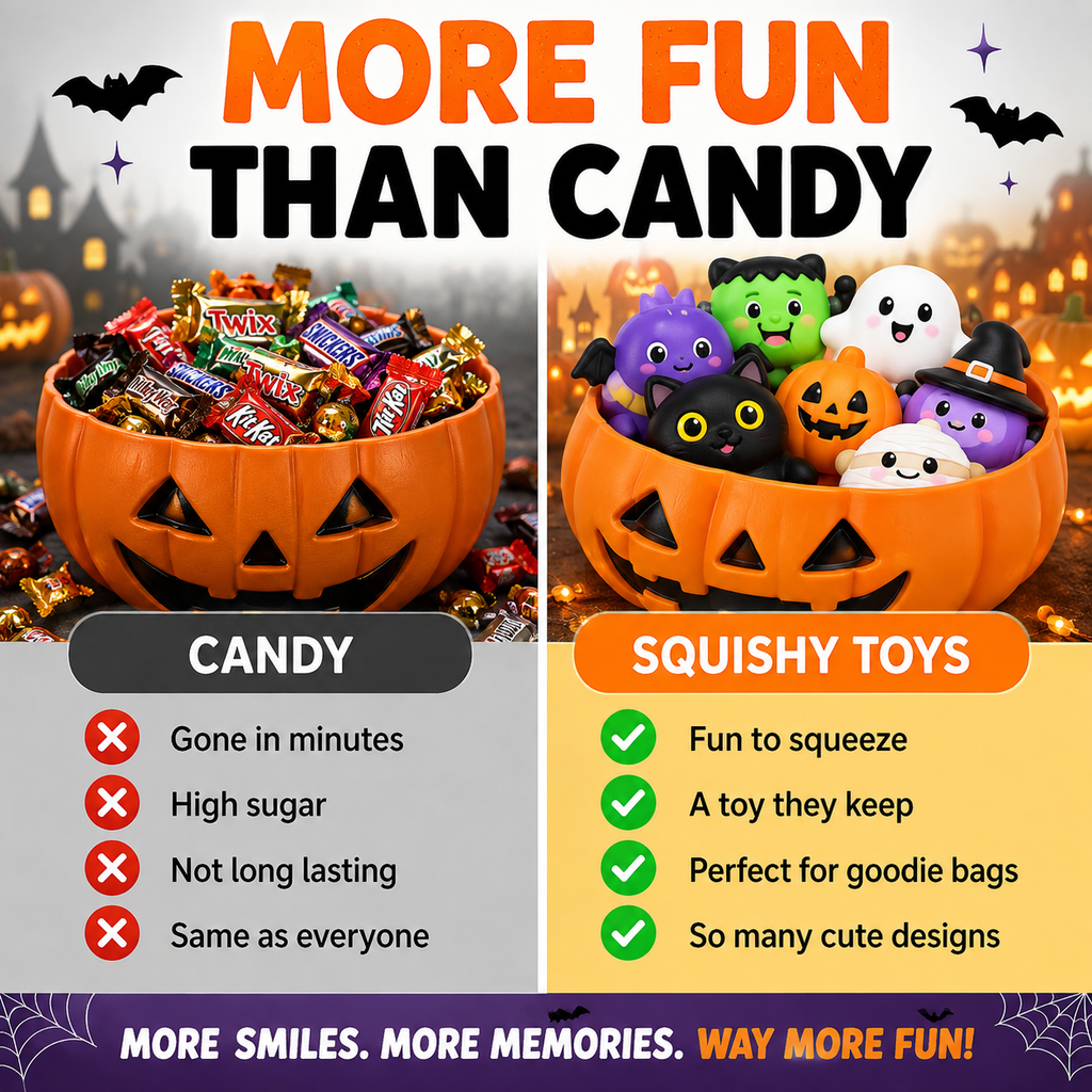 Halloween Mystery Mochi Squishy Pack – Cute Spooky Surprise Toys