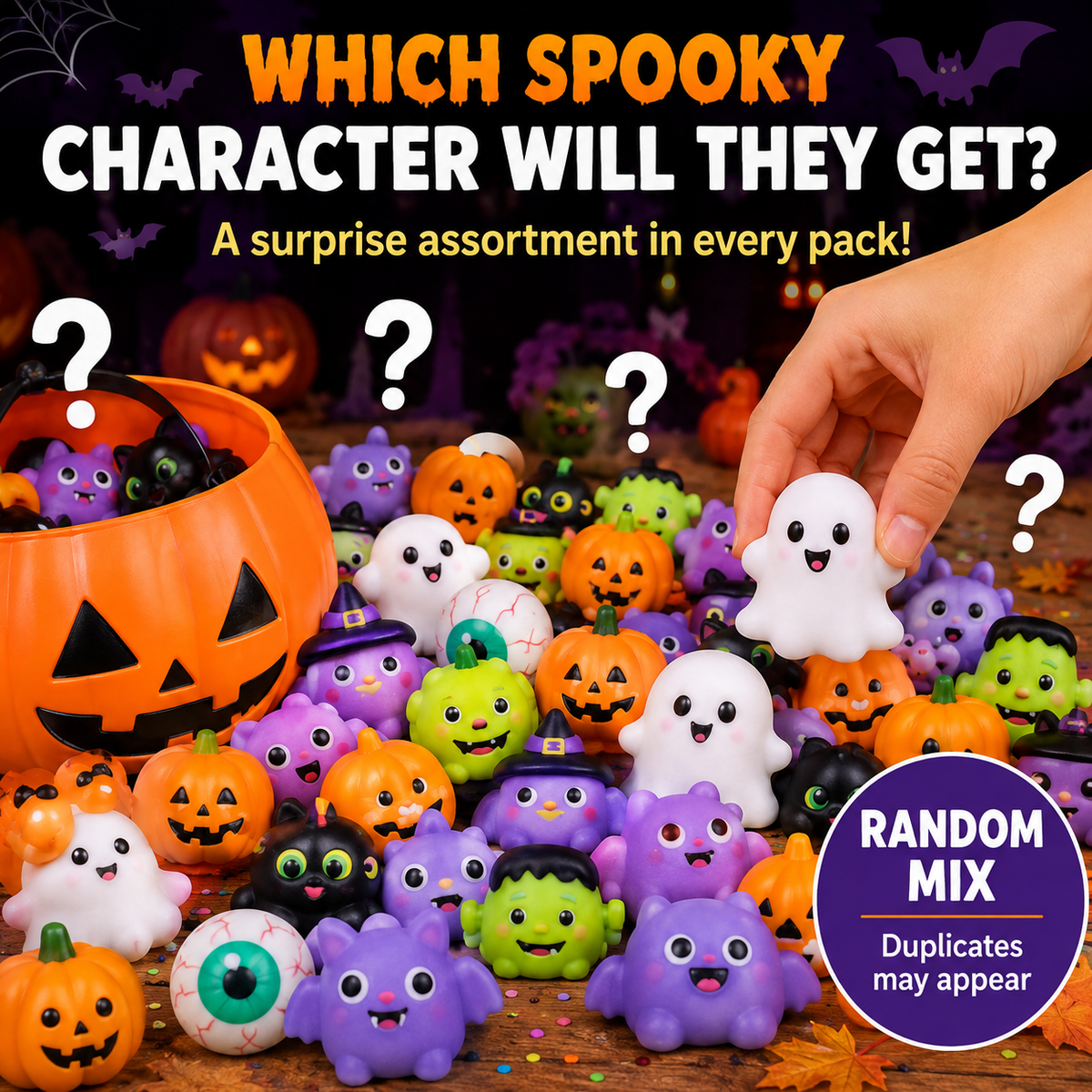 Halloween Mystery Mochi Squishy Pack – Cute Spooky Surprise Toys