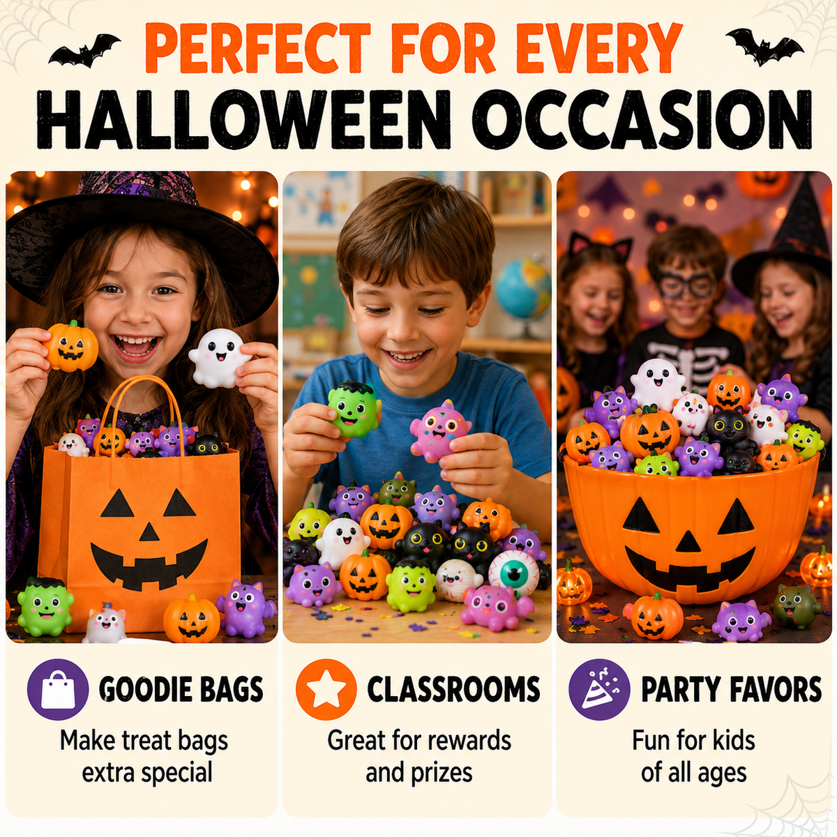Halloween Mystery Mochi Squishy Pack – Cute Spooky Surprise Toys