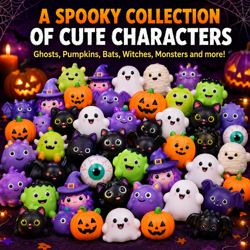 Halloween Mystery Mochi Squishy Pack – Cute Spooky Surprise Toys