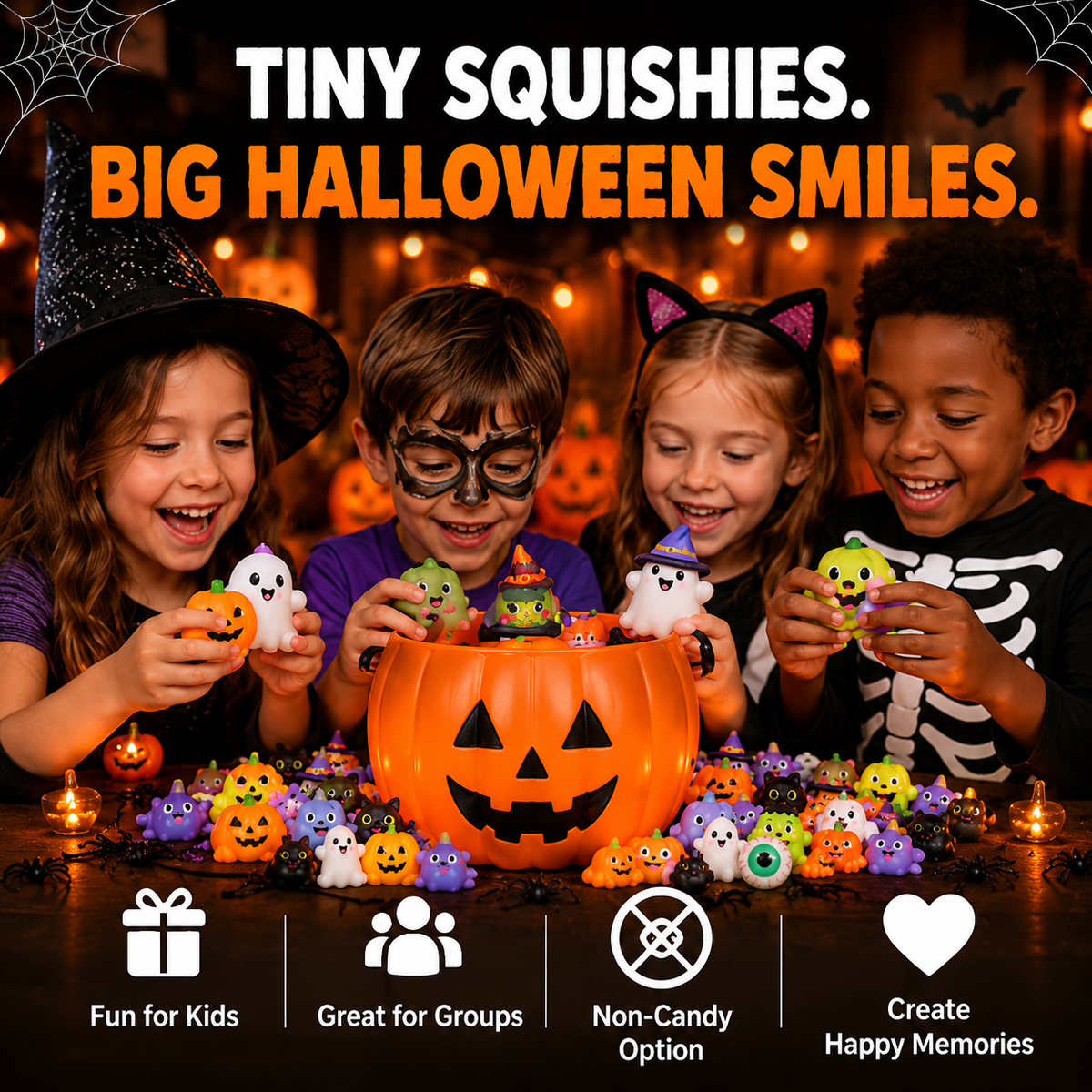 Halloween Mystery Mochi Squishy Pack – Cute Spooky Surprise Toys