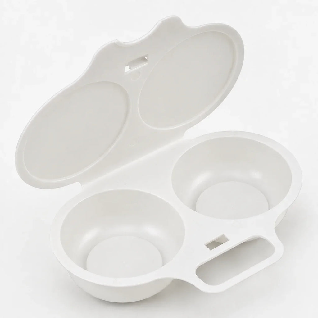 🔥Microwave Egg Poacher – Dual-Cavity Steamer, Rapid Heating, Non-Stick PP – Ideal for Home, Office & Travel!