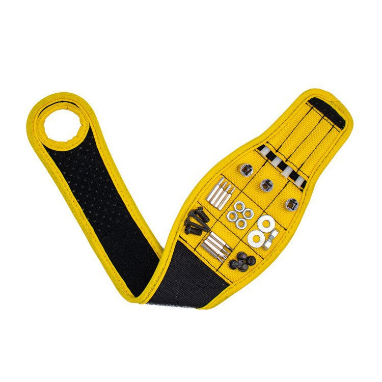 Magnetic Tool Wristband, Magnetic Wrist Holder for Screws Drill Bits Nuts, One Size for Left & Right Hand