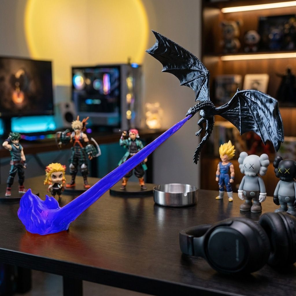 🔥 Mystical Dragon Fire Lamp 🐉 | Halloween LED Night Light & Home Decor 🎃👻