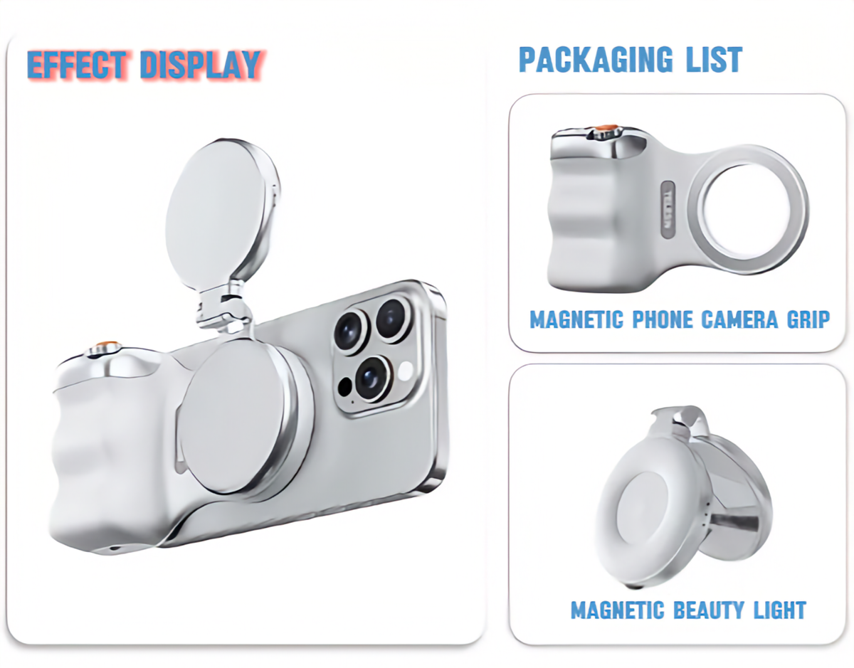 🎉Last day 40% off-💥Photo fill light artifact💥💥 Magnetic Phone Camera Grip