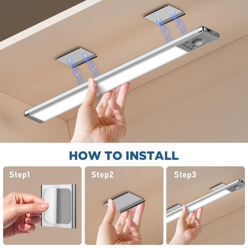 Last Day Promotion!💡Punch-free Smart Sensor Magnetic Rechargeable LED Lights✨