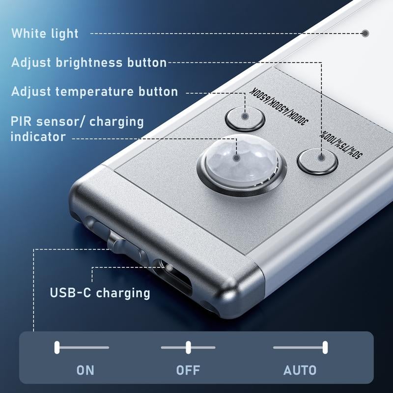 Last Day Promotion!💡Punch-free Smart Sensor Magnetic Rechargeable LED Lights✨