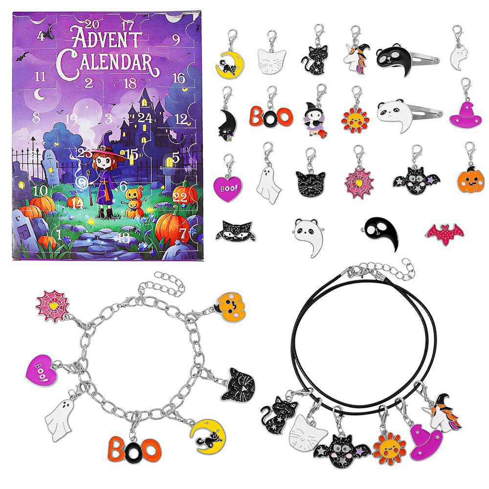 🎃Halloween Calendar | DIY Charm Bracelet & Necklace Kit for Kids👻