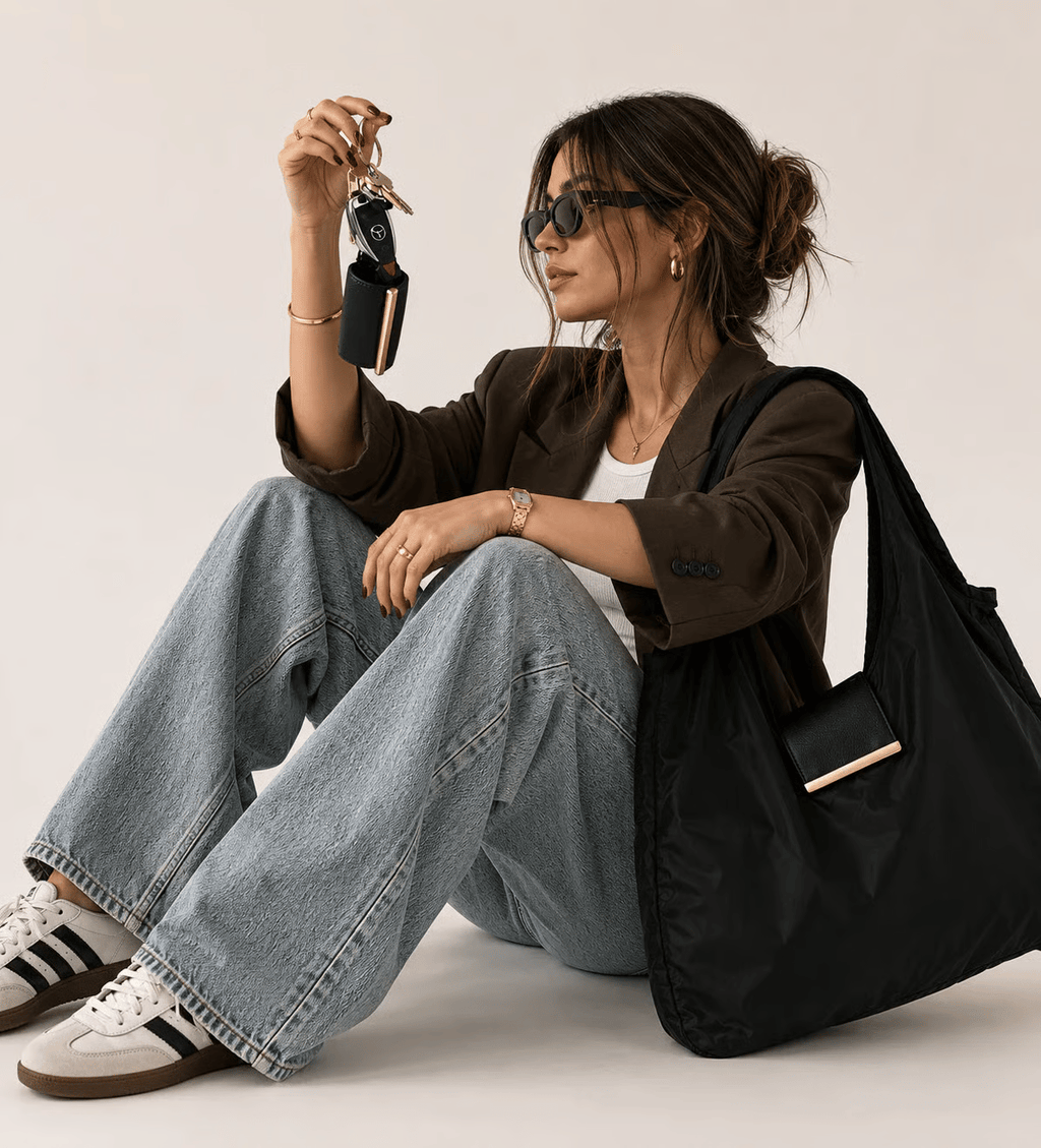Transformable Keychain Tote – From Charm to Full-Size Bag in Seconds