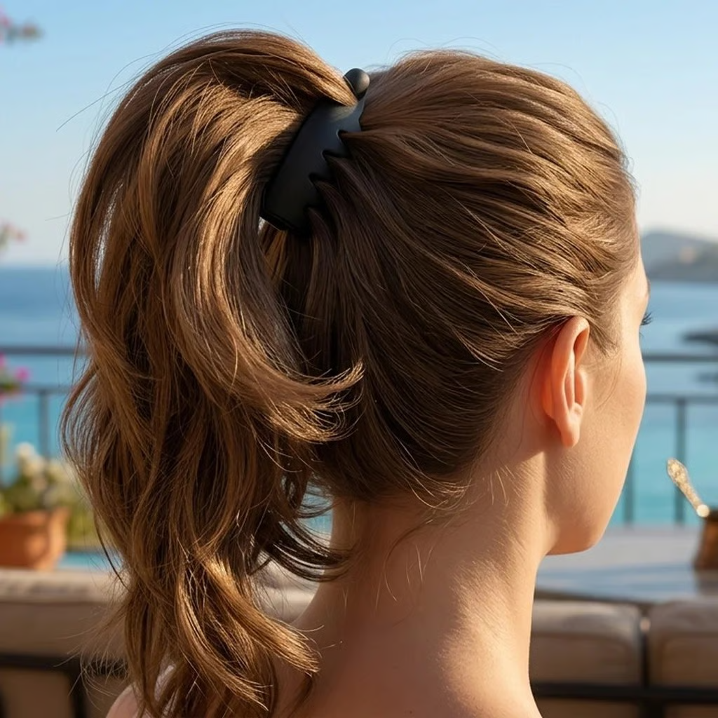 🍌 Non-Slip Banana Hair Clip – Instant Volume Ponytail Holder