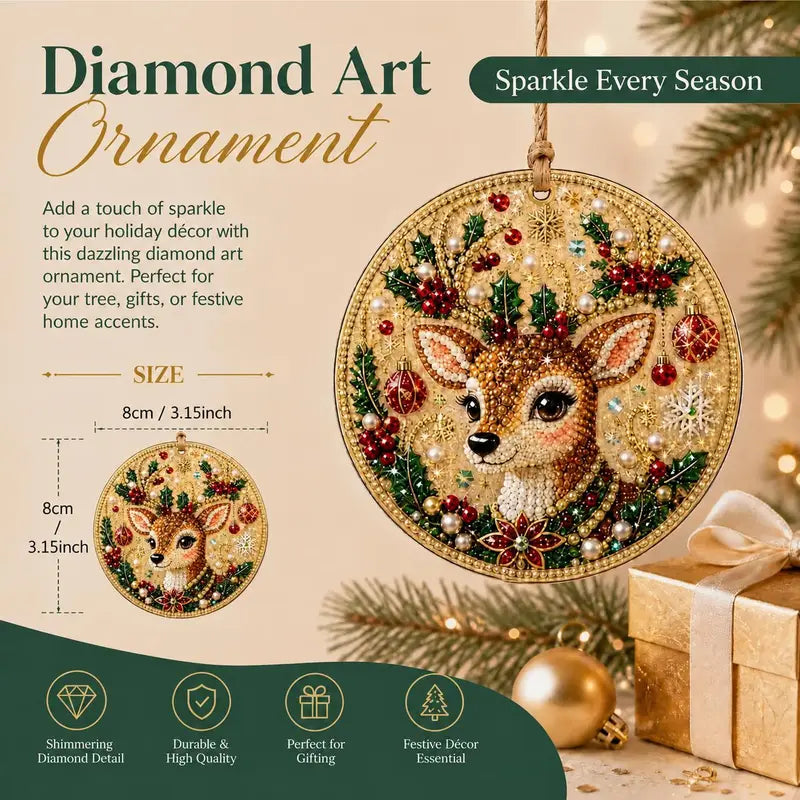 6Pcs/12Pcs Christmas DIY Diamond Painting Ornaments Kit