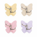 4-Pack Rotating Butterfly Adhesive Wall Hooks – No-Drill Towel & Key Organizer